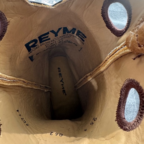 REYME  Leather Cowboy Boots – Floral Tooled Brown Size 25 US / Women’s 8) - Picture 7 of 9